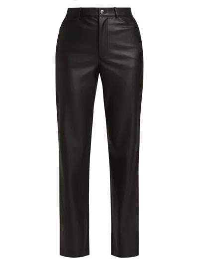 Susana Monaco Faux Leather Pants In Black