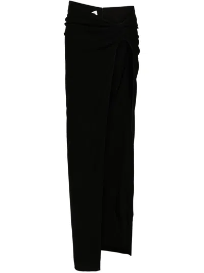 Monot Asymmetric Side-slit Skirt In Black