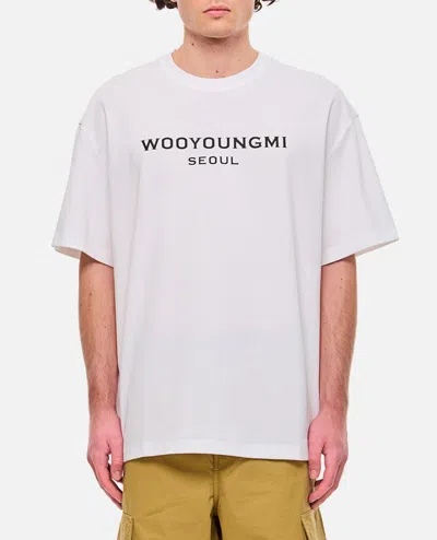 Wooyoungmi Logo印花棉t恤 In White