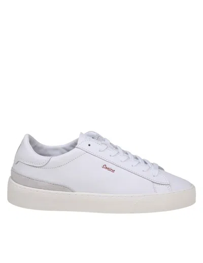 Date D.a.t.e. Mens Sneakers Leather. In Blanco