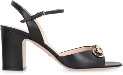 Gucci Horsebit Sandals In Black