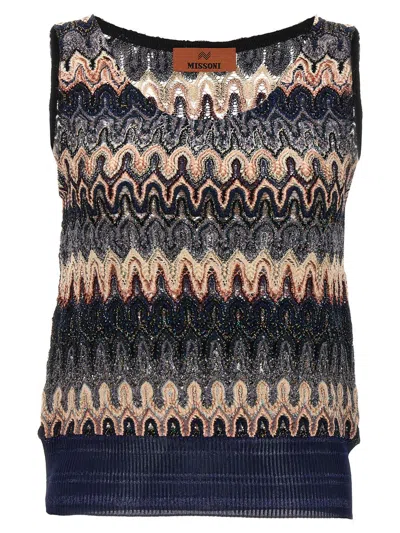 Missoni Lurex Knit Top In Multicolor