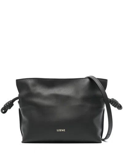 Loewe Flamenco Mini Leather Clutch Bag In Black