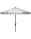Safavieh Elegant Valance 9ft Auto Tilt Umbrella In White
