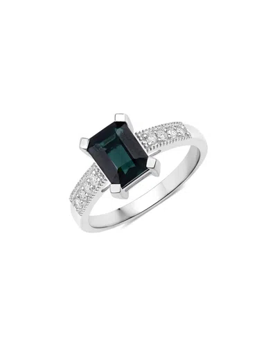 Diana M. Fine Jewelry 14k 1.91 Ct. Tw. Diamond & Green Tourmaline Ring In Metallic