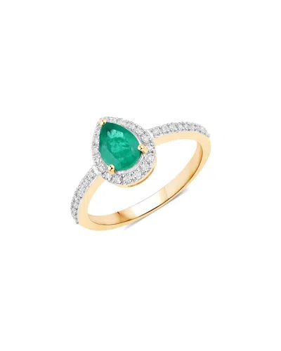 Diana M. Fine Jewelry 14k 0.88 Ct. Tw. Diamond & Emerald Ring In Gold