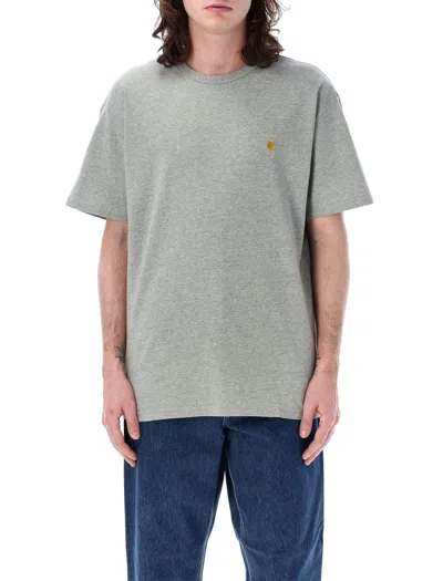 Carhartt Chase S/s T-shirt In Grey Heather