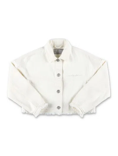 Il Gufo Kids' Denim Jacket In White