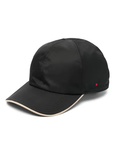 Kiton Logo-embroidered Gabardine-weave Hat In Black
