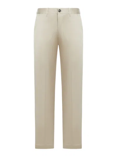 Ami Alexandre Mattiussi Straight Chino Trousers In Light Beige