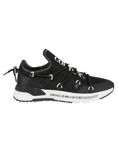 Versace Jeans Couture Black Dynamic Sneakers In Black/white