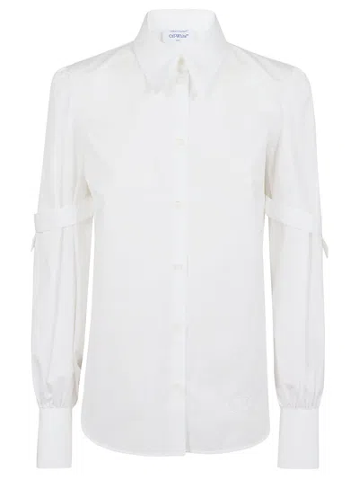 Off-white Popline Straps Shirt In White White