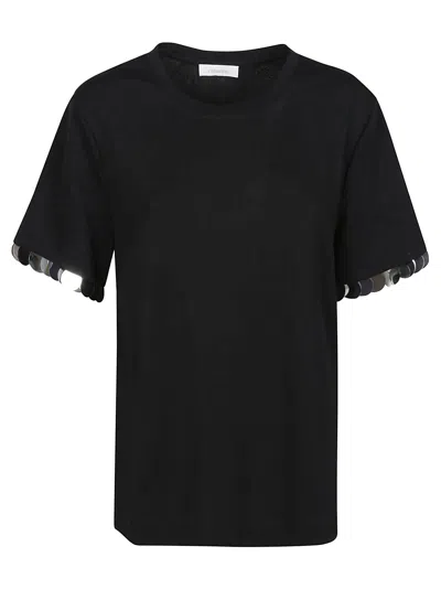 Rabanne Viscose Crew-neck T-shirt In Black