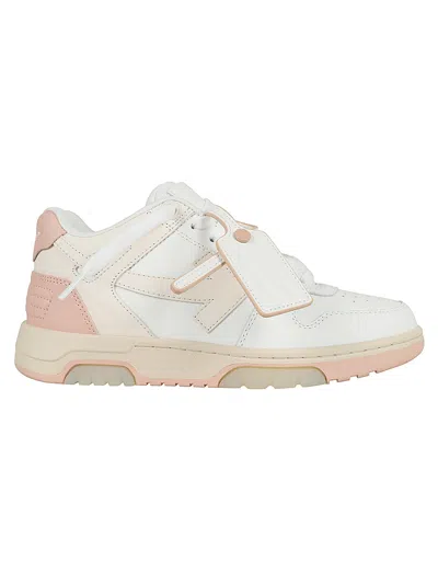 Off-white Out Of Office Calf Leather In White Pink