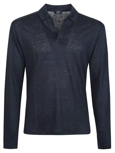 Barba Napoli Short Sleeve Polo Shirt In Blu