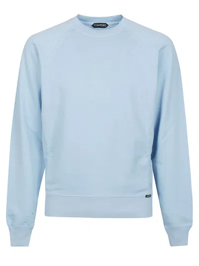 Tom Ford Long Sleeve Sweatshirt In Sky