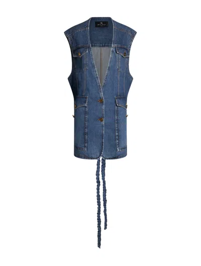 Etro Denim Vest Woman In Variante Abbinata