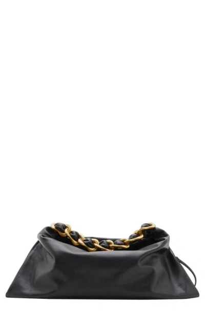 Burberry Small Swan Leather Bag In Black