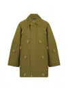 Nocturne Chained Trench Coat In Green