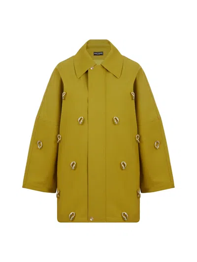 Nocturne Women's Chained Trench Coat In Yellow