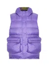 Nocturne Hooded Puffer Vest In Blue