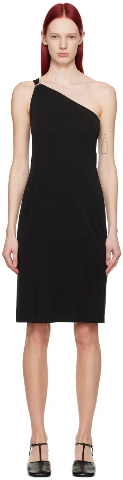 Filippa K One Shoulder Jersey Dress In Black