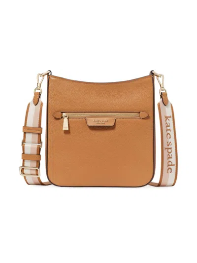 Kate Spade Women's Hudson Leather Messenger Crossbody Bag In Bungalow