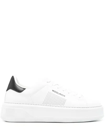 Woolrich Driller Chunky Court Sneakers In White