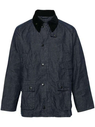 Barbour Bedale Wax Jacket In Blue