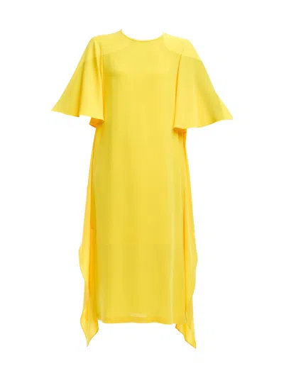 Max Mara Women's Ombrosa Satin Midi Dress In Yellow