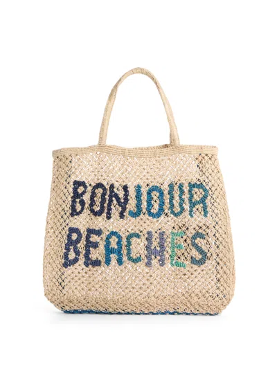 The Jacksons Women's Bonjour Beaches Large Tote Blue In Neutral
