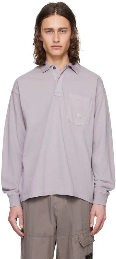 Stone Island Embroidered-logo Cotton Polo Shirt In V0064 Dust