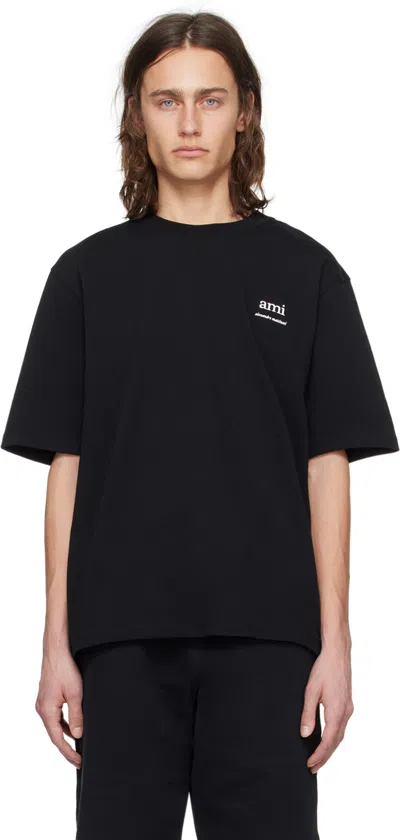 Ami Alexandre Mattiussi Cotton T-shirt With Logo In Black