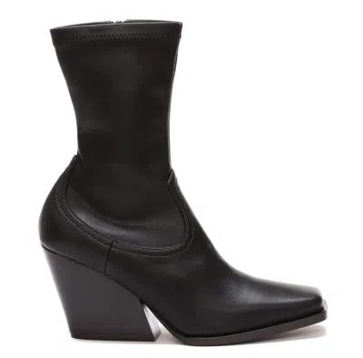 Stella Mccartney Cowboy Stretchy Bootie In Black