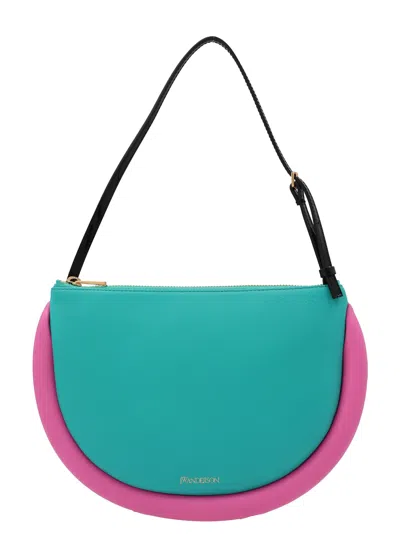 Jw Anderson J.w. Anderson The Bumber Moon Shoulder Bag In Blue/pink