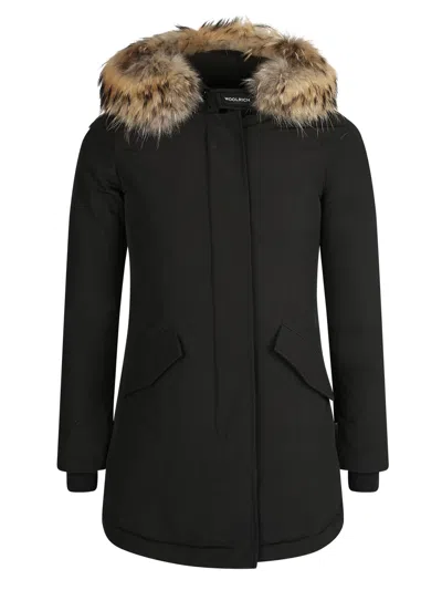 Woolrich Parka Coat In Black