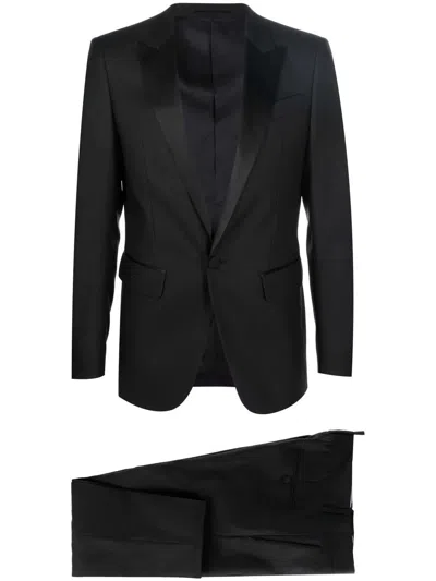 Dsquared2 Black Berlin Wool And Silk Suit In Default Title