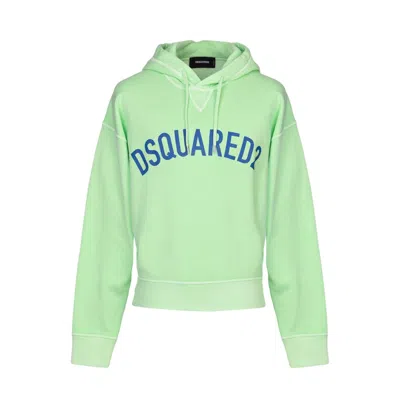 Dsquared2 Logo Hooded Sweatshirt In Green