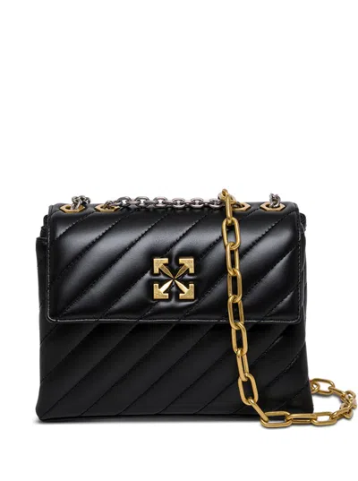 Off-white Jackhammer 24 Quilted Leather Crossbody Bag In Nero