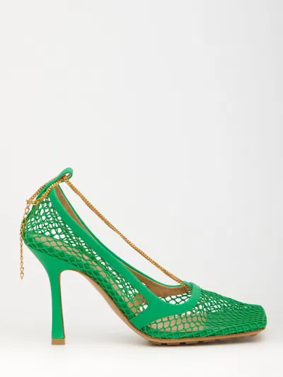 Bottega Veneta Green Stretch Sandals In Parakeet