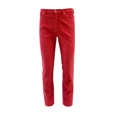 Gucci Velvet Trousers In Red