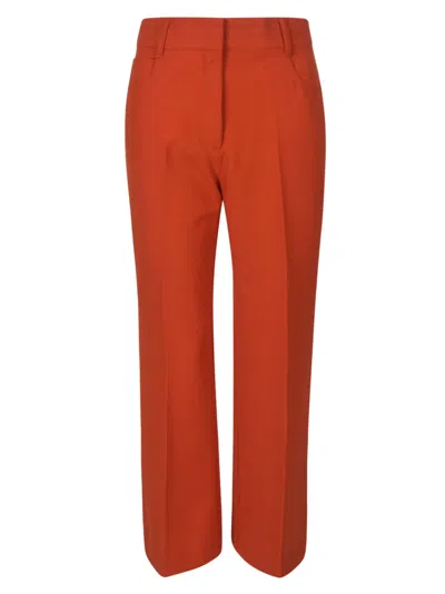 Stella Mccartney Twill Tailoring Trousers In Tangerine