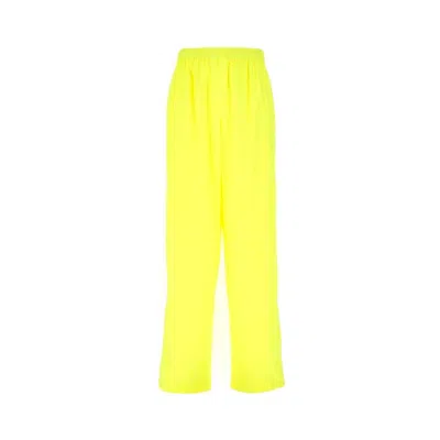 Balenciaga Neon Track Pants In Yellow