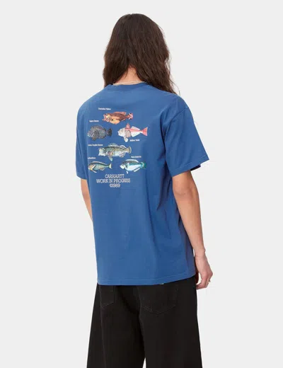 Carhartt -wip Fish T-shirt (loose) In Blue