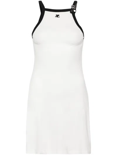 Courrèges Contrast Light Ribs Dress In Mixed Colours