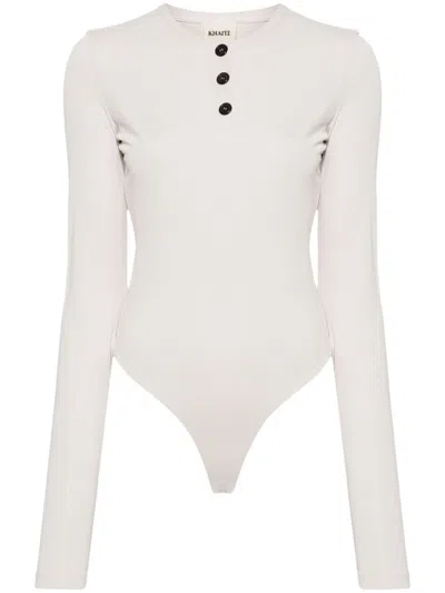 Khaite Janelle Slinky Bodysuit In White
