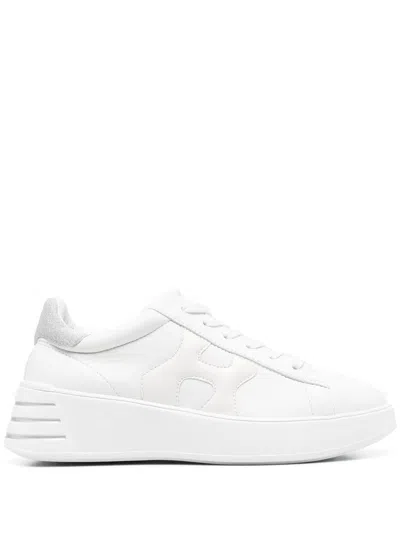 Hogan Rebel Leather Sneakers In White