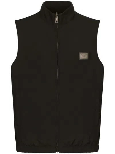 Dolce & Gabbana Reversible Waistcoat In Black