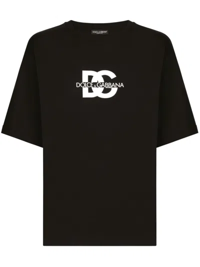 Dolce & Gabbana Logo T-shirt In Black  