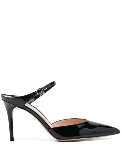 Gianvito Rossi 90mm Heeled Leather Pumps In Black
